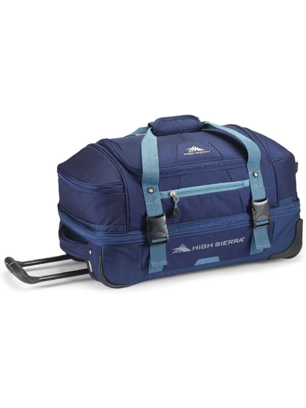 Lightweight 22” Wheeled Rolling Duffle Bag, Durable Weekender Travel Bag, 50L
